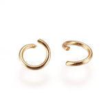 304 Stainless Steel Open Jump Rings, Golden, 21 Gauge, 5x0.7mm, Hole: 4mm, Inner Diameter: 3.6mm, 100pcs/Set