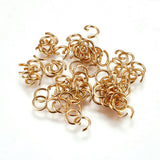 304 Stainless Steel Open Jump Rings, Golden, 21 Gauge, 5x0.7mm, Hole: 4mm, Inner Diameter: 3.6mm, 100pcs/Set