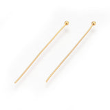 304 Stainless Steel Ball Head Pins, Golden, 41x0.7mm, 21 Gauge, Head: 2mm, 200pc/Set