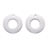 Tarnish Resistant 304 Stainless Steel Pendants, Manual Polishing, Stamping Blank Tag, Circle Ring, Stainless Steel Color, 30x1.8mm, Hole: 1.6mm, 5pc/Set