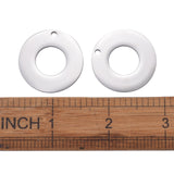 Tarnish Resistant 304 Stainless Steel Pendants, Manual Polishing, Stamping Blank Tag, Circle Ring, Stainless Steel Color, 30x1.8mm, Hole: 1.6mm, 5pc/Set