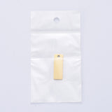 Ion Plating(IP) 304 Stainless Steel Pendants, Manual Polishing, Blank Stamping Tags, Rectangle, Golden, 25x9x1.8mm, Hole: 1.4mm, 5pc/Set