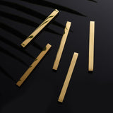 304 Stainless Steel Four Sides Engraved Pendants, Manual Polishing, Literature Art Pendants, Manual Polishing, Blank Stamping Tags, Bar, Golden, 50x5x5mm, Hole: 2mm, 5pc/Set