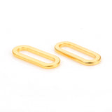 304 Stainless Steel Linking Rings, Oval, Golden, 16x6.5x1mm, Inner Diameter: 12.8x3.2mm, 10pc/Set