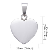 Tarnish Resistant Fashionable 304 Stainless Steel Stamping Blank Tag Pendants, Heart, Stainless Steel Color, 23~25x22x4mm, Hole: 3x6mm, 10pc/Set