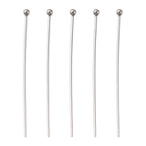 Tarnish Resistant 304 Stainless Steel Ball Head Pins, Stainless Steel Color, 40x0.7mm, 21 Gauge, Head: 2mm, 1000pc/Set