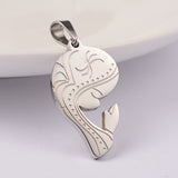 Tarnish Resistant 304 Stainless Steel Pendants, Virgin Mary, Stainless Steel Color, 27x15x2mm, Hole: 6x4mm