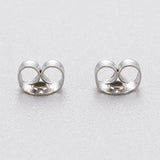 Tarnish Resistant 304 Stainless Steel Ear Nuts, Butterfly Earring Backs for Post Earrings, Stainless Steel Color, 4x3x2mm, Hole: 0.8mm, 500pc/Set