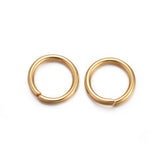 304 Stainless Steel Open Jump Rings, Real 24K Gold Plated, 18 Gauge, 7x1mm, Inner Diameter: 5mm, 500pc/Set