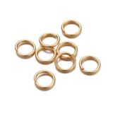 304 Stainless Steel Open Jump Rings, Real 24K Gold Plated, 18 Gauge, 7x1mm, Inner Diameter: 5mm, 500pc/Set