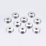 304 Stainless Steel Spacer Beads, Flat Round, Stainless Steel Color, 8x2mm, Hole: 2mm, 100pcs/Set