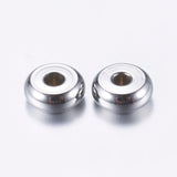 304 Stainless Steel Spacer Beads, Flat Round, Stainless Steel Color, 5x2mm, Hole: 1.5mm, 100pcs/Set