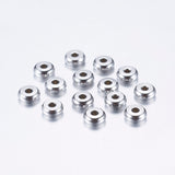 304 Stainless Steel Spacer Beads, Flat Round, Stainless Steel Color, 5x2mm, Hole: 1.5mm, 100pcs/Set