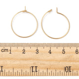 316 Surgical Stainless Steel Wine Glass Charms Rings, Hoop Earring Findings, DIY Material for Basketball Wives Hoop Earrings, Real 18k Gold Plated, 24x20x0.7mm, 21 Gauge, 100pcs/Set