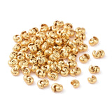 304 Stainless Steel Crimp Beads Covers, Golden, 5x4.5x3mm, Hole: 2mm, 200pc/Set