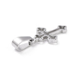 Non-Tarnish 304 Stainless Steel Pendants, Laser Cut, Hollow Cross, Stainless Steel Color, 19x12x1.5mm, Hole: 3.5x7mm, 20pc/Set