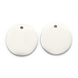 304 Stainless Steel Stamping Blank Tag Pendants, Flat Round, Stainless Steel Color, 16x1.5mm, 10pcs/Set