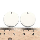 304 Stainless Steel Stamping Blank Tag Pendants, Flat Round, Stainless Steel Color, 16x1.5mm, 10pcs/Set