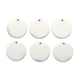 304 Stainless Steel Stamping Blank Tag Pendants, Flat Round, Stainless Steel Color, 16x1.5mm, 10pcs/Set