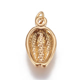 PVD Vacuum Plating 304 Stainless Steel Pendants, Cowrie Shell, Golden, 18.6x10.4x3.6mm, Hole: 5mm, 10pc/Set