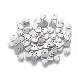 Tarnish Resistant 201 Stainless Steel Charms, Stamping Blank Tag, Heart, Stainless Steel Color, 5x6x1mm, Hole: 1mm, 200pc/Set