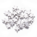 304 Stainless Steel Charms, Star, Stainless Steel Color, 10x8x0.8mm, Hole: 1.4mm, 200pcs/Set