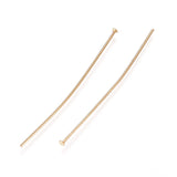 304 Stainless Steel Flat Head Pins, Golden, 40.5x0.6mm, 22 Gauge, Head: 1.4mm, 200pc/Set