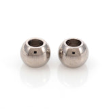 Non-Tarnish 304 Stainless Steel Spacer Beads, Round, Stainless Steel Color, 3x2.2mm, Hole: 1.2mm, 100pc/Set