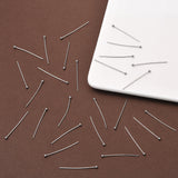 Tarnish Resistant 304 Stainless Steel Ball Head pins, Stainless Steel Color, 30x0.7mm, 21 Gauge, Head: 2mm, about 500pcs/bag