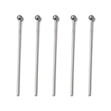 Tarnish Resistant 304 Stainless Steel Ball Head pins, Stainless Steel Color, 30x0.7mm, 21 Gauge, Head: 2mm, about 500pcs/bag