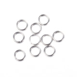 304 Stainless Steel Jump Rings, Open Jump Rings, Stainless Steel Color, 26 Gauge, 3x0.4mm, Inner Diameter: 2.2mm, 1000pcs/Set