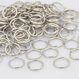 Tarnish Resistant Ring 304 Stainless Steel Jump Rings, Closed but Unsolder, Stainless Steel Color, 18 Gauge, 10x1mm, Inner Diameter: 8mm, 200pc/Set