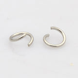 Tarnish Resistant 304 Stainless Steel Open Jump Rings, Stainless Steel Color, 18 Gauge, 8x1mm, Inner Diameter: 6mm, 200pc/Set