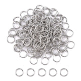 Tarnish Resistant 304 Stainless Steel Open Jump Rings Jump Rings, Stainless Steel Color, 8x0.9mm, Inner Diameter: 6.2mm, 200pc/Set