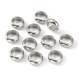 Tarnish Resistant Ring 304 Stainless Steel Spacer Beads, Metal Findings for Jewelry Making Supplies, Stainless Steel Color, 8x2.5mm, Hole: 5mm, 100pc/Set