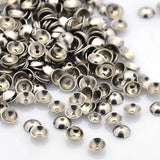 Tarnish Resistant Apetalous Half Round 304 Stainless Steel Bead Caps, Stainless Steel Color, 4x1mm, Hole: 0.5mm, 100pc/Set