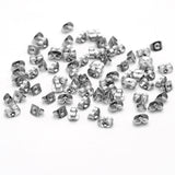 Non-Tarnish 304 Stainless Steel Ear Nuts, Butterfly Earring Backs for Post Earrings, Stainless Steel Color, 6x4x3mm, Hole: 0.7mm, 250pc/Set