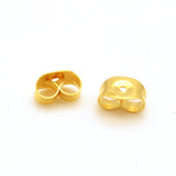 304 Stainless Steel Ear Nuts, Butterfly Earring Backs for Post Earrings, Golden, 6x4x3mm, Hole: 0.7mm, 50pc/Set