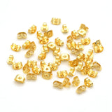 304 Stainless Steel Ear Nuts, Butterfly Earring Backs for Post Earrings, Golden, 6x4x3mm, Hole: 0.7mm, 50pc/Set