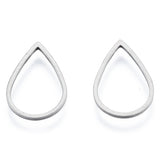 Non-Tarnish 201 Stainless Steel Linking Rings, Teardrop, Stainless Steel Color, 16x11x1mm, Inner Diameter: 9x13.5mm, 10pc/Set