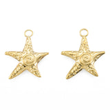 Ion Plating(IP) 201 Stainless Steel Pendants, Starfish, Real 18K Gold Plated, 23x20x2.5mm, Hole: 2mm, 20pc/Set