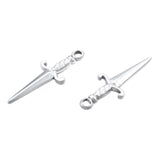 Non-Tarnish 201 Stainless Steel Pendants, Sword, Stainless Steel Color, 27.5x10.5x2.5mm, Hole: 2mm, 20pc/Set