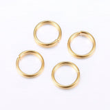 304 Stainless Steel Open Jump Rings, Golden, 20 Gauge, 5x0.8mm, Inner Diameter: 3.5mm, 500pc/Set