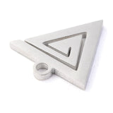 Non-Tarnish 304 Stainless Steel Charms, Laser Cut, Triangle, Stainless Steel Color, 12x11.5x1.1mm, Hole: 1.4mm, 10pc/Set