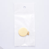 Ion Plating(IP) 304 Stainless Steel Pendants, Flat Round, Stamping Blank Tag, Golden, 23.5x20x2mm, Hole: 3.5x7mm, 10pc/Set