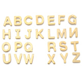 304 Stainless Steel Letter Charms, Initial Charms, Alphabet Charms, Letter A~Z, 11x6~12x0.8mm, Hole: 1mm, 100pcs/Set