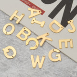 304 Stainless Steel Letter Charms, Initial Charms, Alphabet Charms, Letter A~Z, 11x6~12x0.8mm, Hole: 1mm, 100pcs/Set