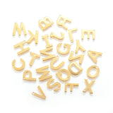 304 Stainless Steel Letter Charms, Initial Charms, Alphabet Charms, Letter A~Z, 11x6~12x0.8mm, Hole: 1mm, 100pcs/Set