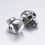 316 Surgical Stainless Steel Beads, Skull, Antique Silver, 14x9.5x9mm, Hole: 2mm, 10pc/Set