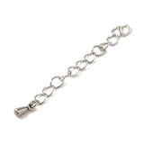 Tarnish Resistant 304 Stainless Steel Chain Extender, Drop, Stainless Steel Color, 56x4mm, Drop: 7x3mm, 100Strand/Set